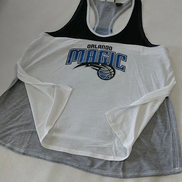 Orlando Magic NEW NBA Adidas Womens Tank Top Split Side Racerback Color Block XL - Picture 6 of 8